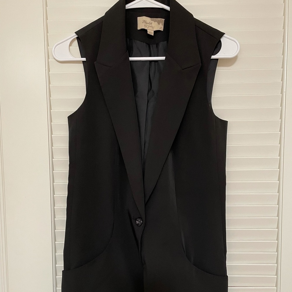 Elizabeth and James Black Vest NWT